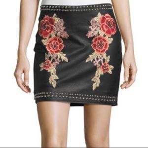 “Romeo + Juliet” Couture Leather Skirt